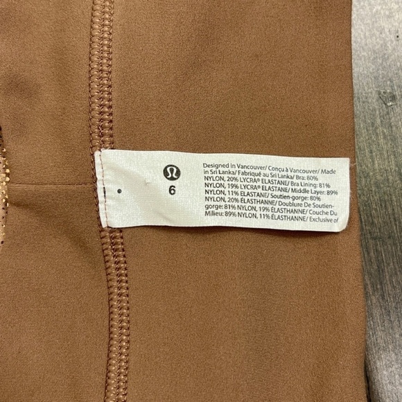 Lululemon NWOT Align Bra Shine Diamond Dye Misty Shell Cacao - Picture 10 of 10